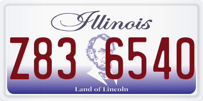 IL license plate Z836540