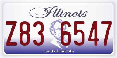 IL license plate Z836547