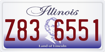IL license plate Z836551