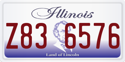 IL license plate Z836576