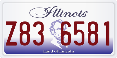 IL license plate Z836581