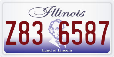 IL license plate Z836587