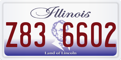IL license plate Z836602