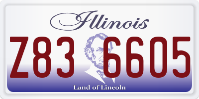 IL license plate Z836605