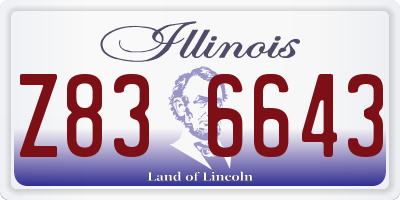 IL license plate Z836643