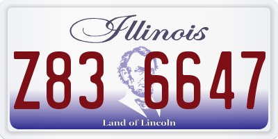 IL license plate Z836647