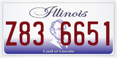 IL license plate Z836651