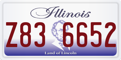 IL license plate Z836652