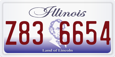 IL license plate Z836654