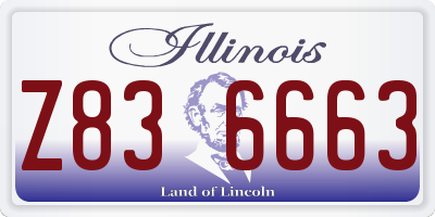 IL license plate Z836663