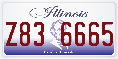 IL license plate Z836665