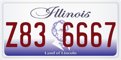 IL license plate Z836667