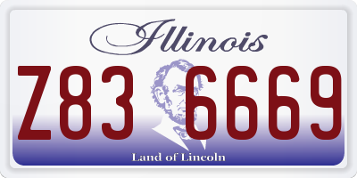IL license plate Z836669