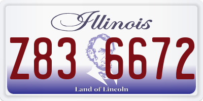 IL license plate Z836672