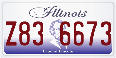 IL license plate Z836673