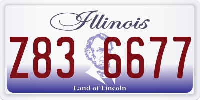 IL license plate Z836677