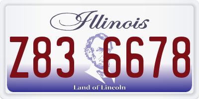 IL license plate Z836678