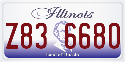 IL license plate Z836680