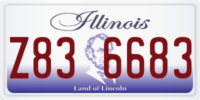 IL license plate Z836683