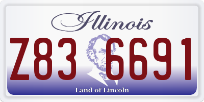 IL license plate Z836691