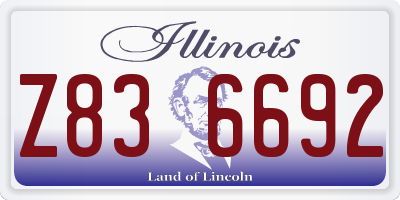IL license plate Z836692