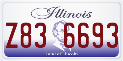 IL license plate Z836693