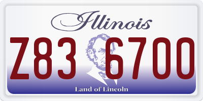 IL license plate Z836700