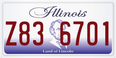 IL license plate Z836701
