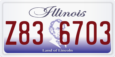 IL license plate Z836703