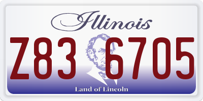 IL license plate Z836705