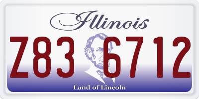 IL license plate Z836712
