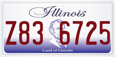 IL license plate Z836725