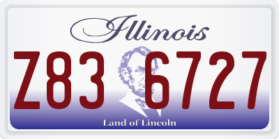 IL license plate Z836727