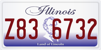 IL license plate Z836732