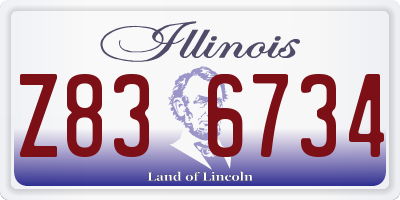 IL license plate Z836734