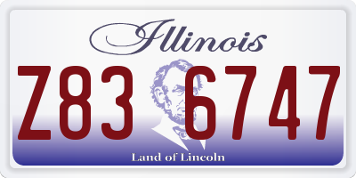 IL license plate Z836747