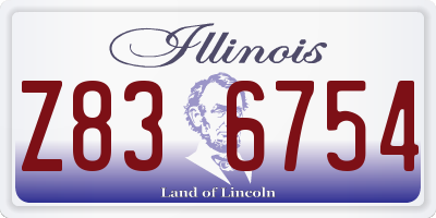 IL license plate Z836754