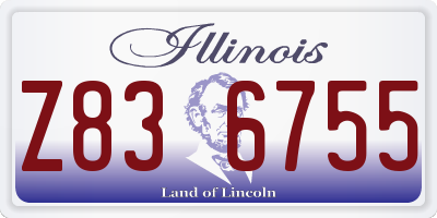 IL license plate Z836755