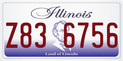 IL license plate Z836756