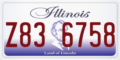 IL license plate Z836758