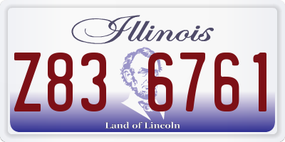 IL license plate Z836761