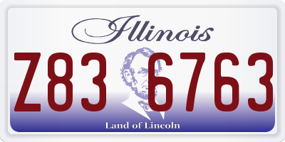 IL license plate Z836763