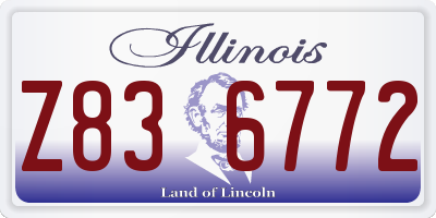IL license plate Z836772