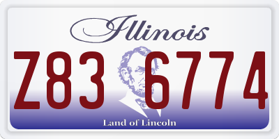 IL license plate Z836774