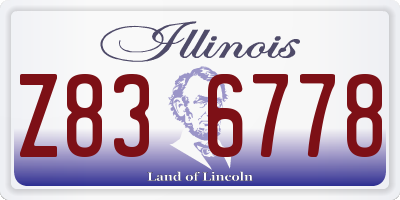 IL license plate Z836778
