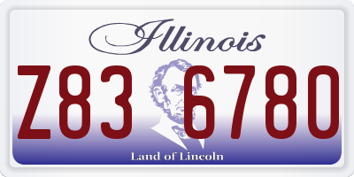 IL license plate Z836780
