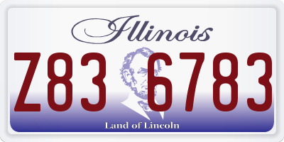 IL license plate Z836783