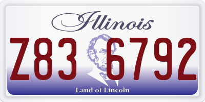 IL license plate Z836792