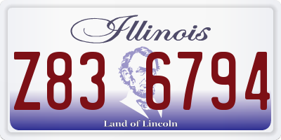 IL license plate Z836794