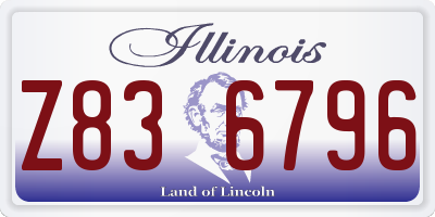 IL license plate Z836796
